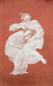 Sleeping Maidens (bodycolour on paper) by Edward Burne Jones